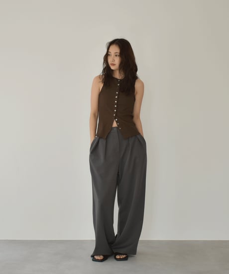 Deep Tuck Semiwide Pants bo2000-158