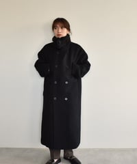 Boa Collar Wool Coat（Black）c1911-12