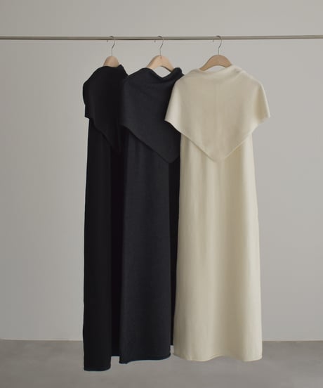 Stole Set Nosleeve Knit Onepiece op-0202009561