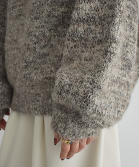 Melange Vneck Loose Knit t1911-485