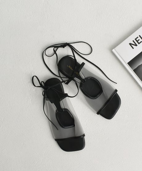 Sheer Laceup Sandal s1912-44