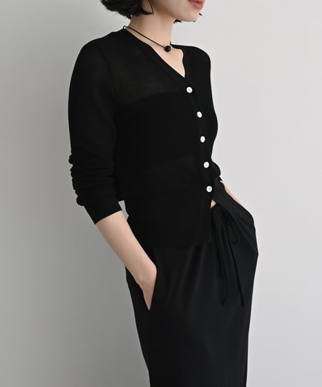 Compact Sheer Kint Cardigan t1911-523