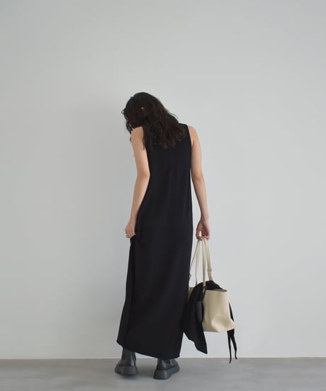 Stole Set Nosleeve Knit Onepiece op-0202009561