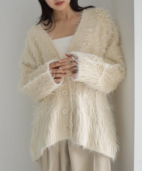 Hairy Shaggy Knit Cardigan t1911-314