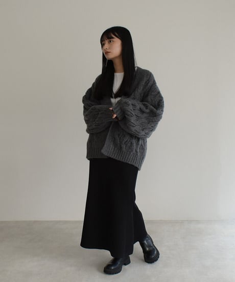 Cable Wool Knit Cardigan t1911-47