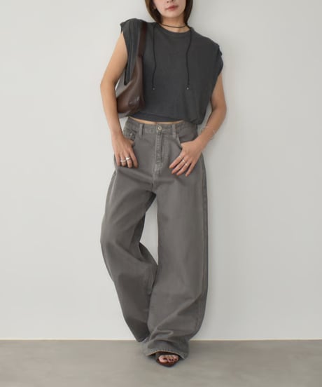 Shoulder Tuck Knit Tops t1911-426