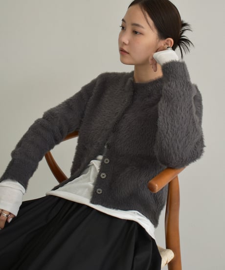 Shaggy Short Knit Cardigan t1911-311