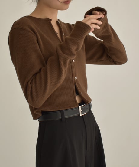 Crew Neck Short Cardigan