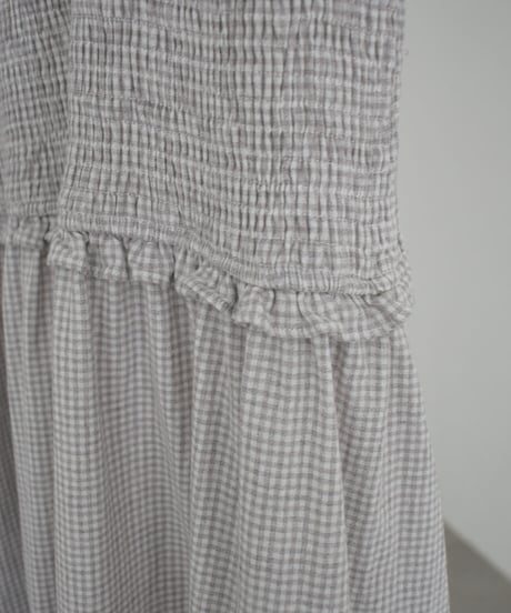 Check Flare Cami Onepiece（Greige）op-0202009564