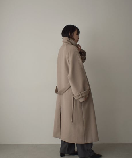 Wool Blend Trench Coat（Mocha beige）c1911-28