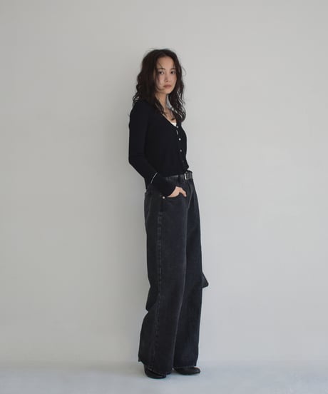 Wide Straight Black Denim bo2000-138