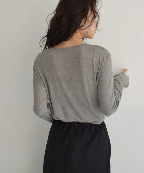 Finger Hole Sheer Tops t1911-343