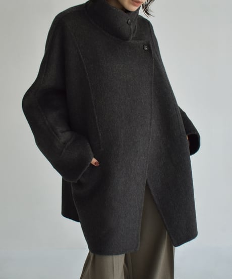 Stand Collar Midi Wool Coat c1911-61