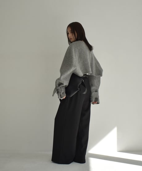 Highwaist Tuck Semiwide Pants bo2000-130