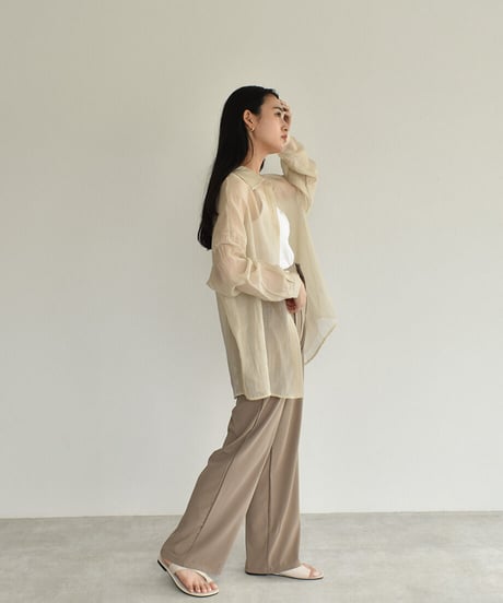 Sheer Palecolor Shirt t1911-74
