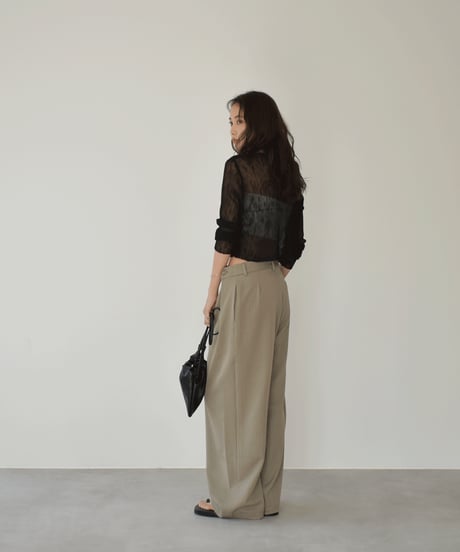 Deep Tuck Semiwide Pants bo2000-158