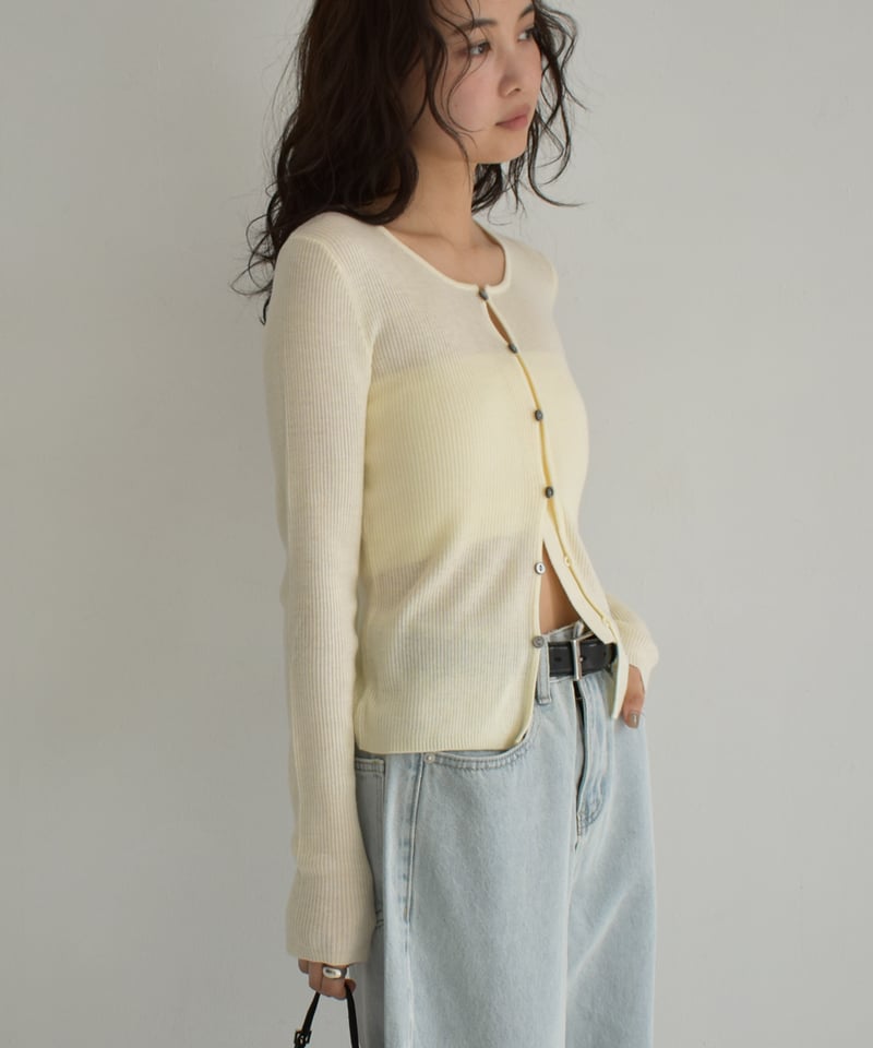 Compact Rib Knit Cardigan t1911-364 | cizatto