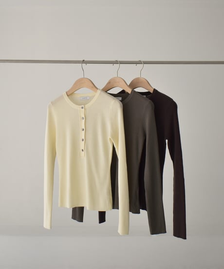 Henley Neck Kint Pullover t1911-366