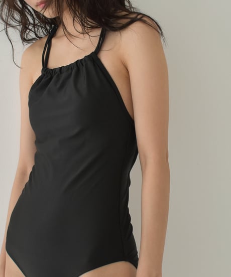 Halter Neck Gather Swim Wear sw2000-10