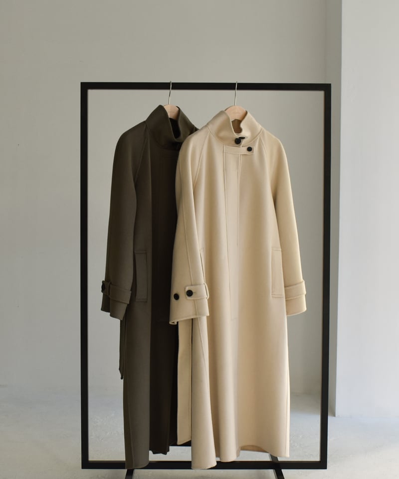 Stand Collar Long Coat | cizatto