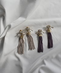 Crystal Beads Tassel Pierce/Earring a2020-02
