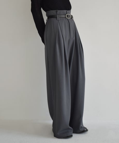 Highwaist Tuck Semiwide Pants bo2000-130