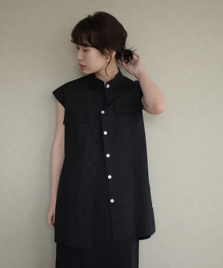 Bandcollar Nosleeve Shirt t1911-119