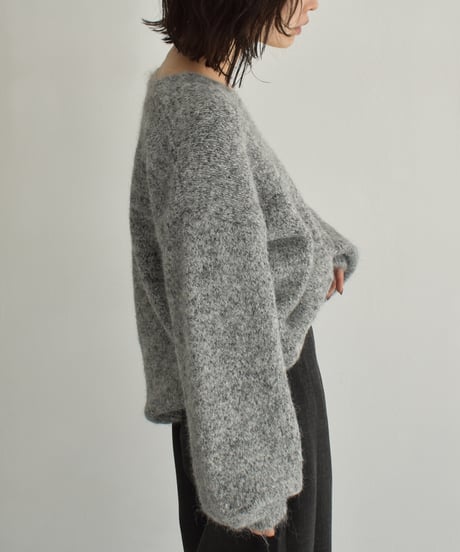 Melange Vneck Loose Knit t1911-485