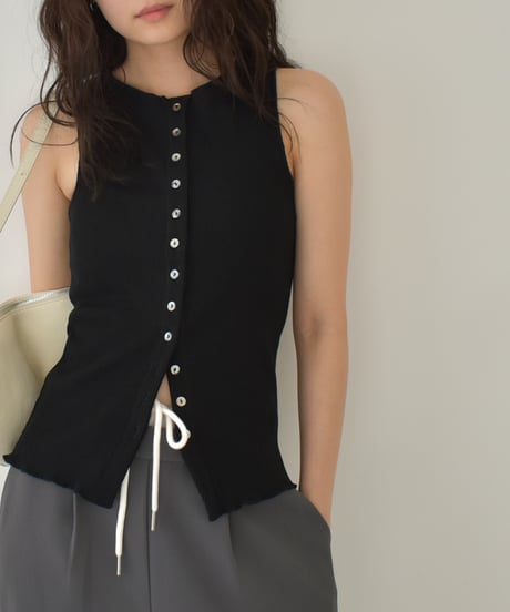 Rib Nosleeve Cardigan t1911-392