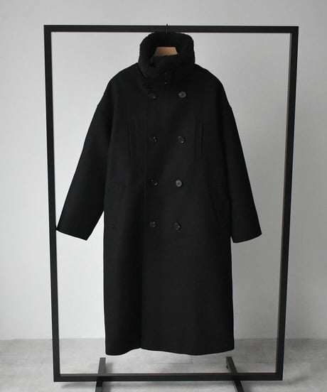 Boa Collar Wool Coat（Black）c1911-12