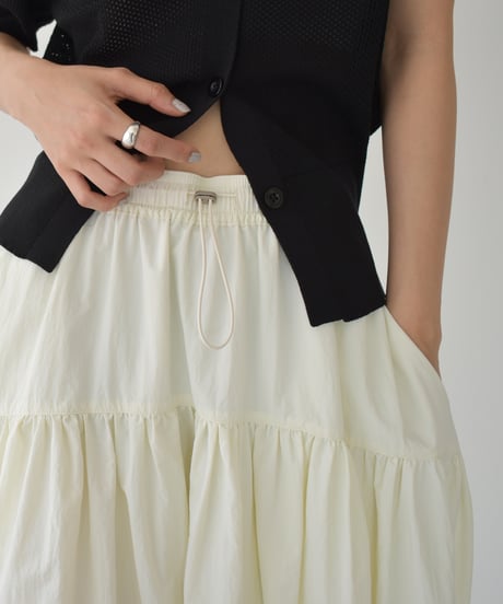 Balloon Silhouette Nylon Skirt bo2000-154