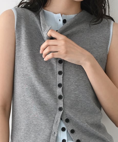 Front Button Knit Vest t1911-530
