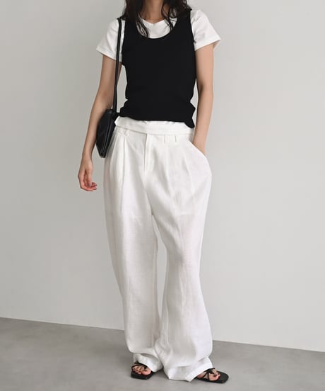 Uneck Rib Tank Tops t1911-547