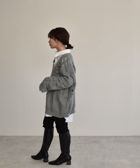 Openwork Vneck Knit t1911-94