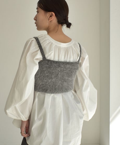 Angora Shaggy Knit Bustier t1911-229