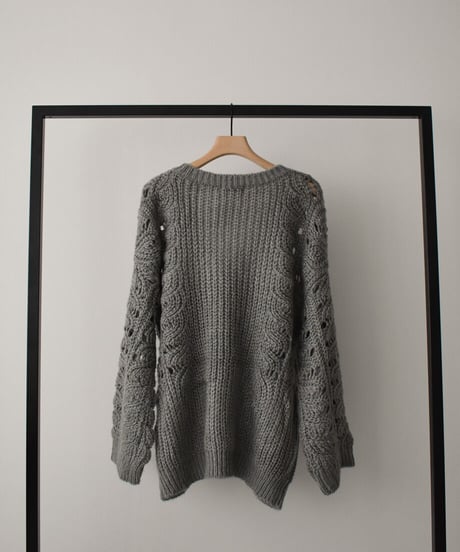 Openwork Vneck Knit t1911-94