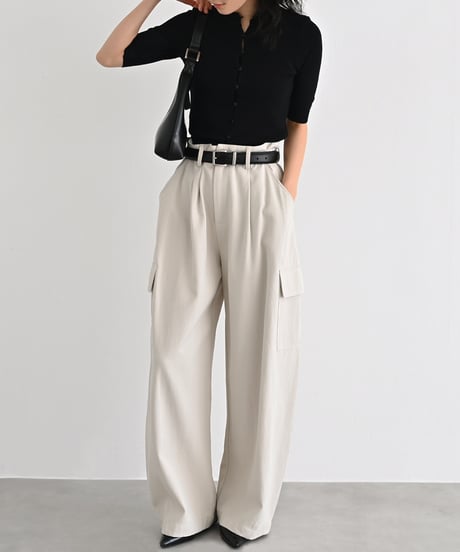 Half Sleeve Sheer Rib Knit Cardigan t1911-505