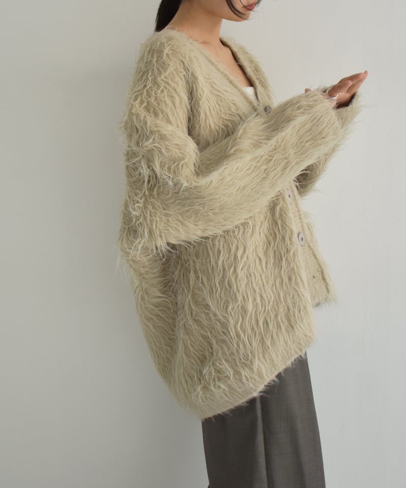 Hairy Shaggy Knit Cardigan t1911-314 | cizatto Hairy Shaggy Knit Cardigan t1911-314 | cizatto