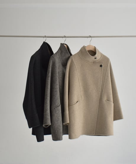 Stand Collar Midi Wool Coat c1911-61