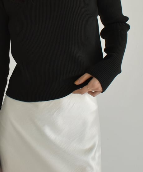 Compact Rib Knit Tops t1911-378