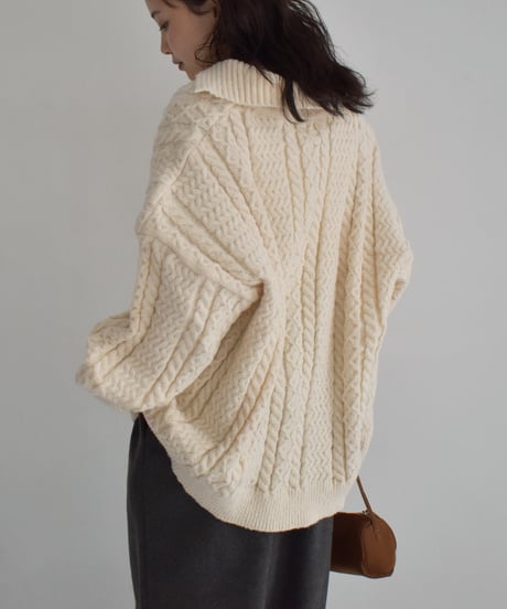 Skipper Collar Cable Knit
