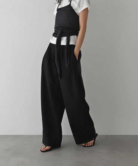 Stripe Cocoon Pants（Black）bo2000-194