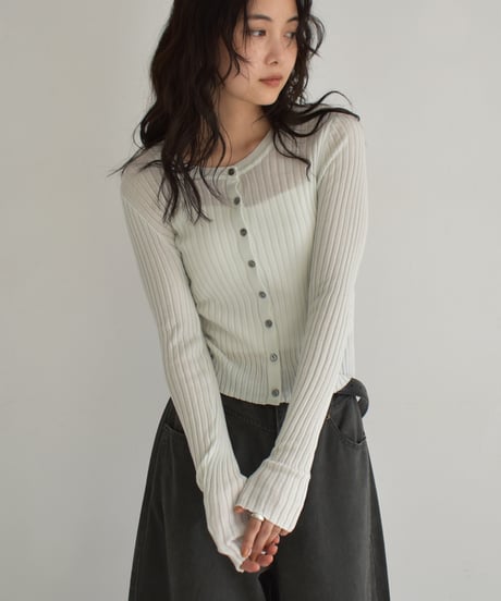 Sheer Rib Compact Cardigan t1911-451