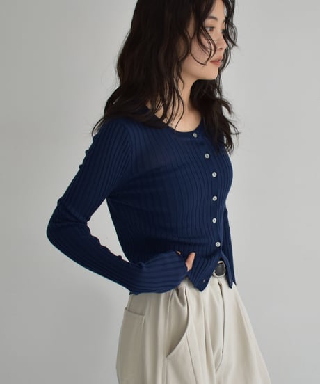 Sheer Rib Compact Cardigan t1911-451