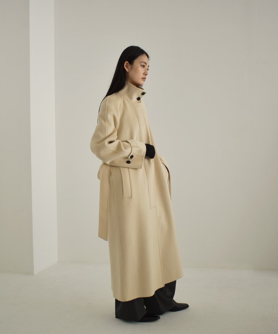 Stand Collar Long Coat | cizatto