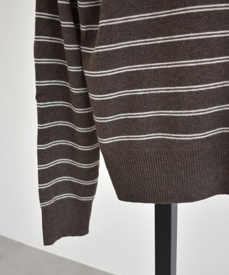 Key Neck Border Knit Cardigan t1911-515