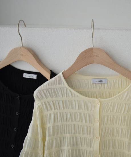 Shirring Knit Cardigan t1911-463