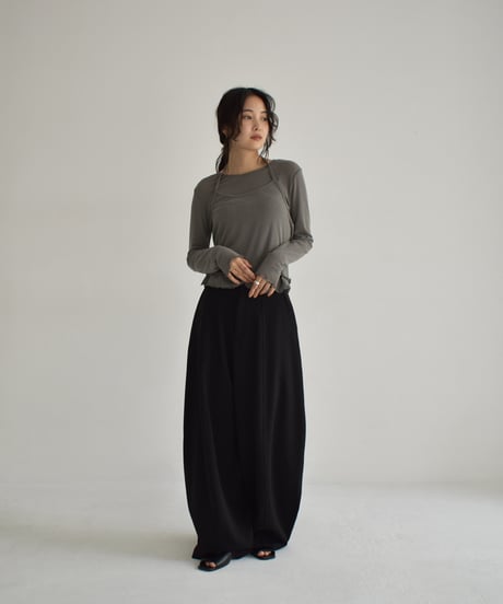 Sheer Layered Long Sleeve t1911-447