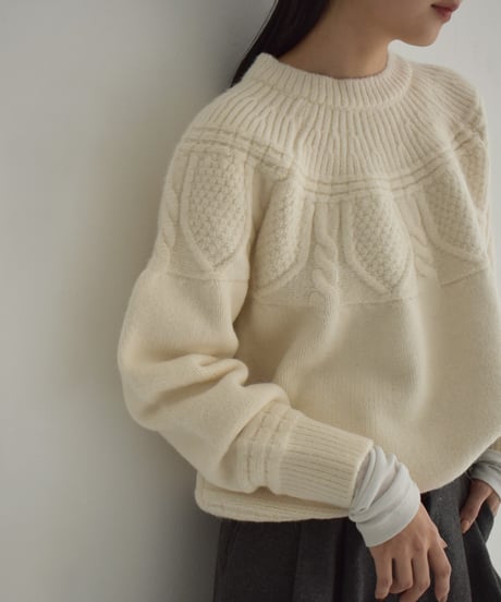 Cable Knit Pullover t1911-341