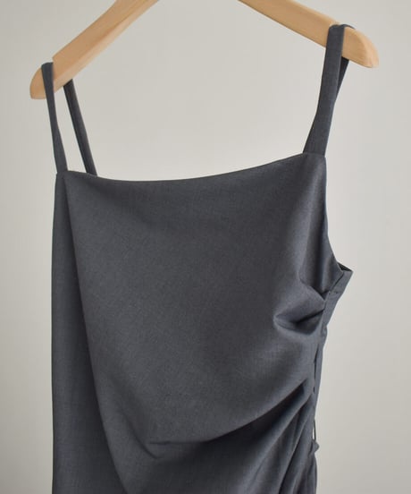 Side Tuck Drape Onepiece（Gray）op-0202009563